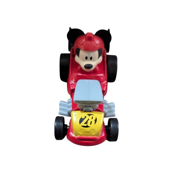 Mickey Mouse Roadster Die Cast Car Disney Junior Just Play Red/Black - Picture 2 of 7